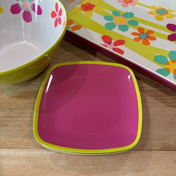 Target Home Tropical Melamine Serving Tray, Bowl, Dessert Plate 6 Piece Set - Picture 8 of 12